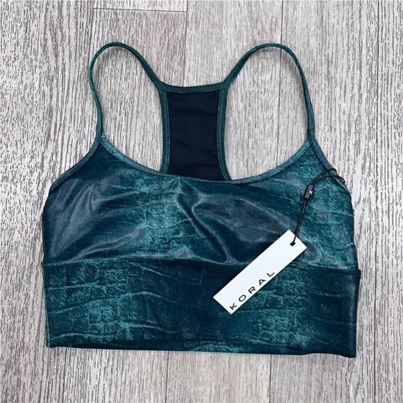 KORAL Norah Infinity Bra In Duffle Green Caiman - Picture 2 of 4